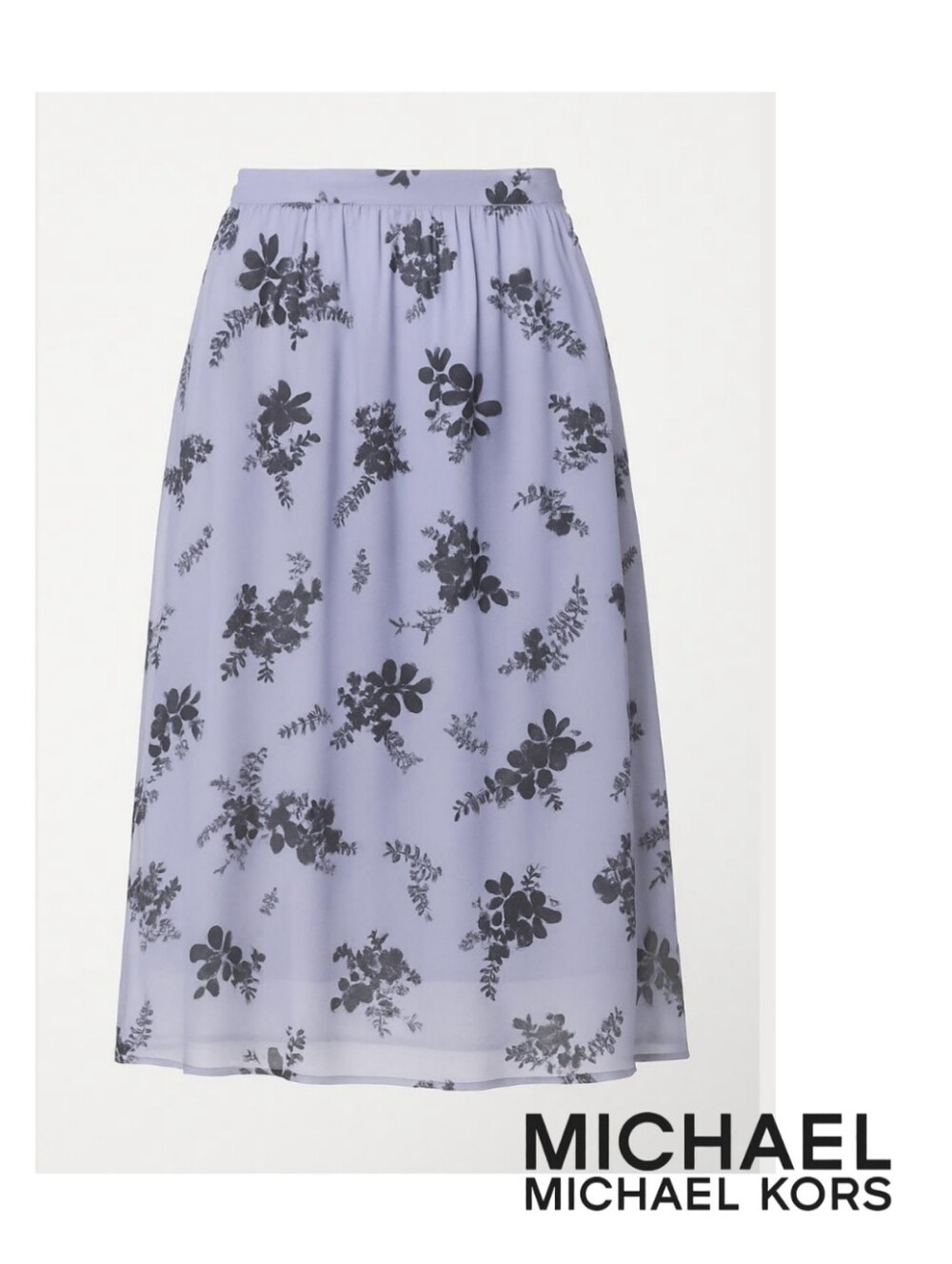 Michael Kors LavenderMist Floral Midi Size 12 NWT